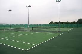 Empty tennis court