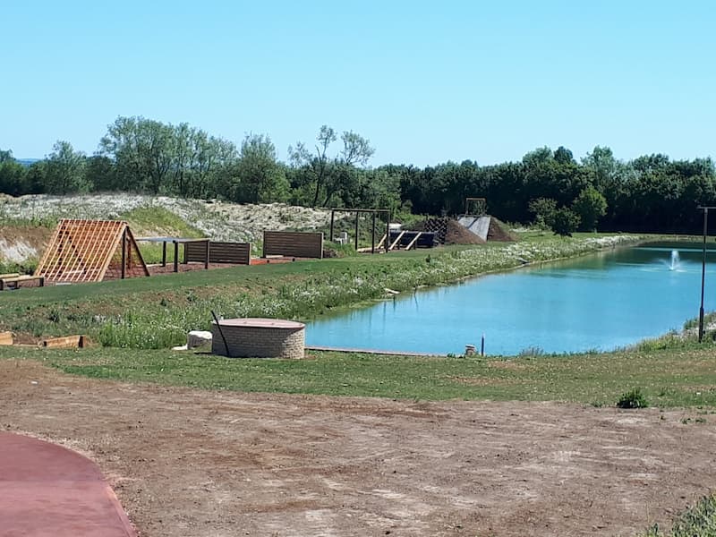 Outdoor lake and assault course